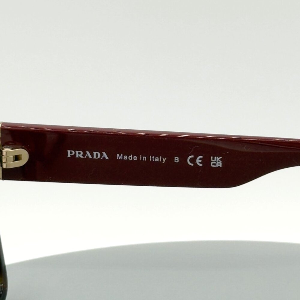Prada Eyeglasses Frames CPR 10 W 2AU-1O1 Tortoise Red Square Full Rim 54-17-140 - Picture 5 of 11